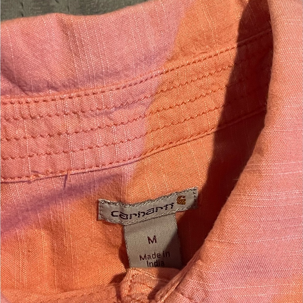 Carhartt‎ button up women’s size medium coral pre-owned condition - Picture 6 of 12